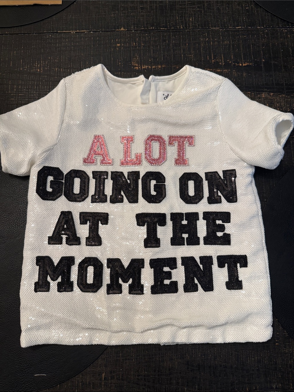 Lola + The Boys Girls White Sequin Top- A Lot Going on at The Moment